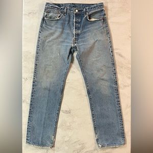 Men’s Levi’s 501 Original Fit Button Fly Distressed 34 x 30.5